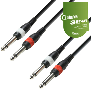 ADAM HALL K3TPP KABEL AUDIO 2x JACK - 2x JACK 3m