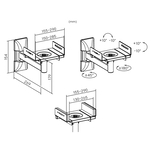 TAGA HARMONY TSS-50W Uchwyt ścienny do kolumn głośnikowych Monitorów do 25kg - 6