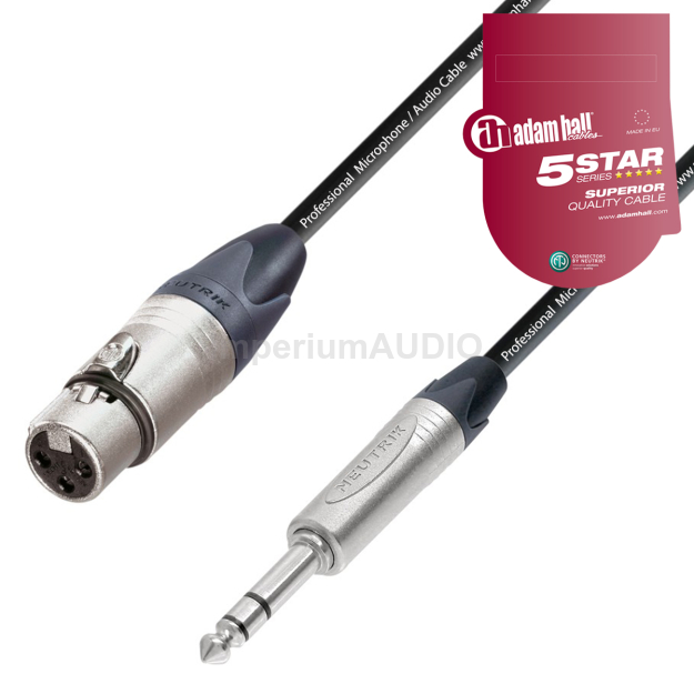 ADAM HALL K5BFV KABEL MIKROFONOWY XLR - Jack 3pin 3m