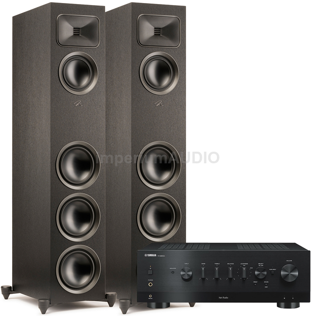 MARTIN LOGAN FOUNDATION F2 Gen2 Folded Motion S Black + Yamaha R-N800A MusicCast Tidal Wi-Fi