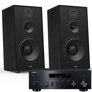 Indiana Line Utah 5 Kolumny podłogowe vintage black + Yamaha R-N600A Amplituner stereo z MusicCast z DAB+