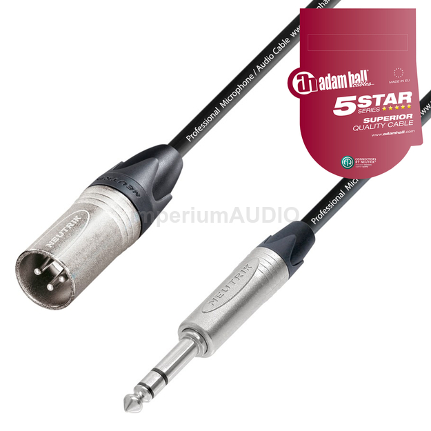 ADAM HALL K5BMV KABEL AUDIO XLR - Jack 3pin 5m