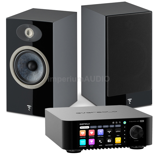 FOCAL THEVA N°1 Black + EverSolo PLAY Wzmacniacz ALL-IN-ONE Ekran LCD 5,5 Tidal Spotify