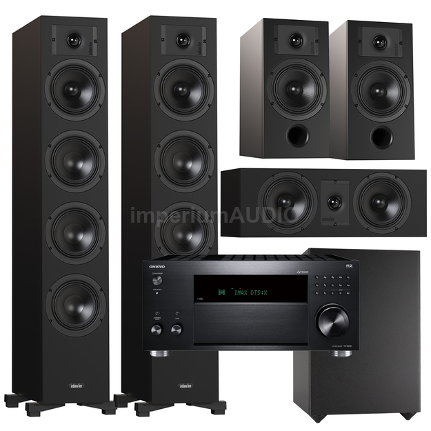 Indiana Line DIVA 6 + 3 + 7 + Basso 880 + ONKYO TX-RZ50 Zestaw kolumn kina 5.1