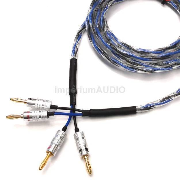 TAGA Harmony Azure 14-2C OFC blue kabel głośnikowy z wtykami banan Nakamichi