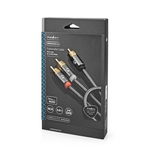 Nedis Profigold Kabel do subwoofera TYP Y 2x RCA-1x RCA 3m - 8