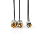 Nedis Profigold Kabel Audio Stereo 2x RCA - 1x JACK 3,5mm 5m - 5