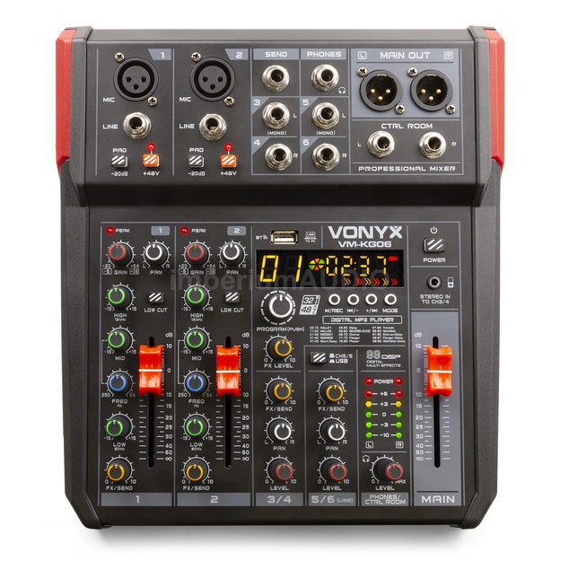 Vonyx VM-KG06 Mikser muzyczny 6-kanałowy REC BT/DSP/USB