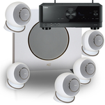 Cabasse EOLE 4 Zestaw kolumn 5.1 + YAMAHA RX-V4A MusicCast 8K eARC 5.2 - 2