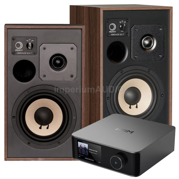 Elipson Heritage XLS 7 + WiiM Amp Ultra Wzmacniacz Stereo z odtwarzaczem sieciowym 2x 100W Hi-Res HDMI ARC Tidal Wi-Fi 6E