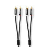Nedis Profigold Kabel Audio Stereo 2x RCA - 2x RCA 1m - 5