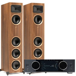 MARTIN LOGAN FOUNDATION F2 Kolumna podłogowa Gen2 + ONKYO Muse Y-50 Wzmacniacz All-in-One Axign Class D MOSFET HDMI ARC