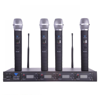 AZUSA PLL-400 MIK0116-4 Cztery mikrofony bezprzewodowe UHF