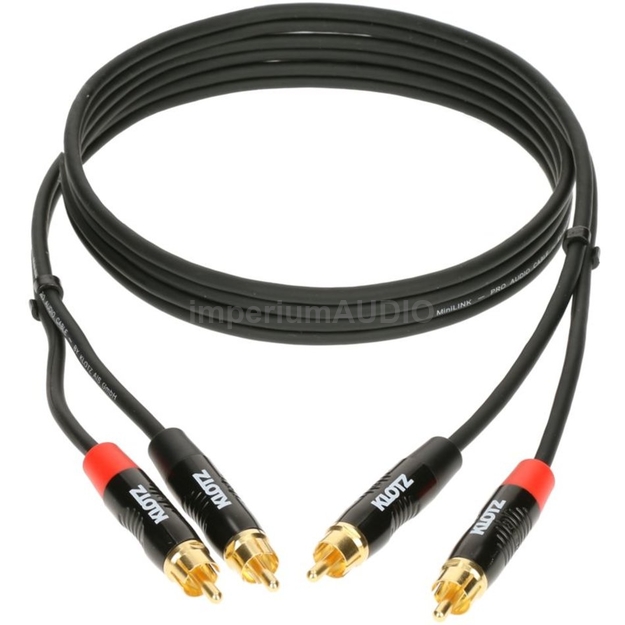 KLOTZ MiniLINK KABEL AUDIO 2x RCA - 2x RCA 0,9m