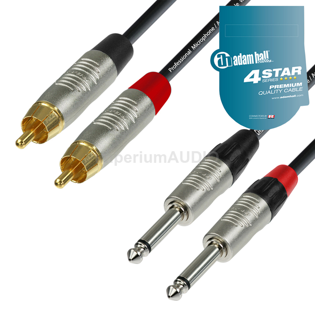 ADAM HALL K4TPC KABEL AUDIO 2x RCA - 2x JACK 1.5m