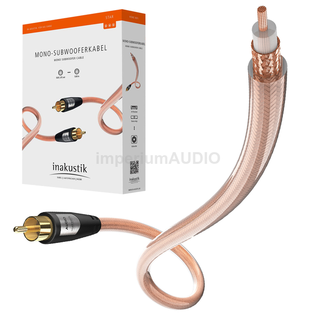 Inakustik Star II AUDIO MonoSub Kabel do subwoofera 1x RCA - 1x RCA 7.5m
