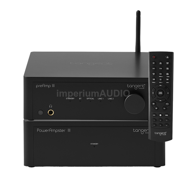Tangent Gen III Power Ampster + Preamp Końcówka mocy i Przedwzmanciacz Stereo 2×100W Bluetooth, DAC, RIAA, XLR