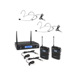 VONYX WM62B ZESTAW BEZPRZEWODOWY PODWÓJNY MIKROFONÓW NAGŁOWNYCH I NA KLIP UHF - 6