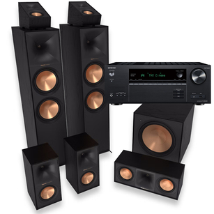 KLIPSCH R-800F + R-50M + R-50C + R-40SA + R-121SW + ONKYO TX-NR6100