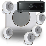 Cabasse EOLE 4 Zestaw kolumn 5.1 + YAMAHA RX-V6A MusicCast 8K eARC 7.2 - 2