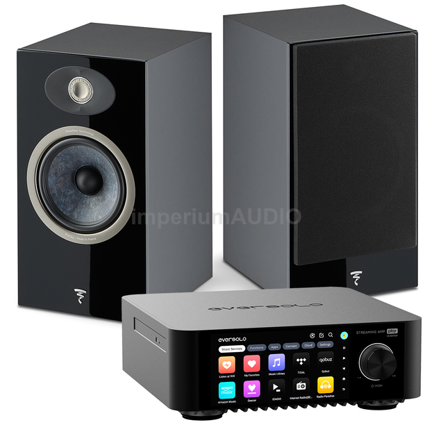 FOCAL THEVA N°1 Black + EverSolo PLAY CD Edition - Wzmacniacz ALL-IN-ONE z Odtwarzaczem CD