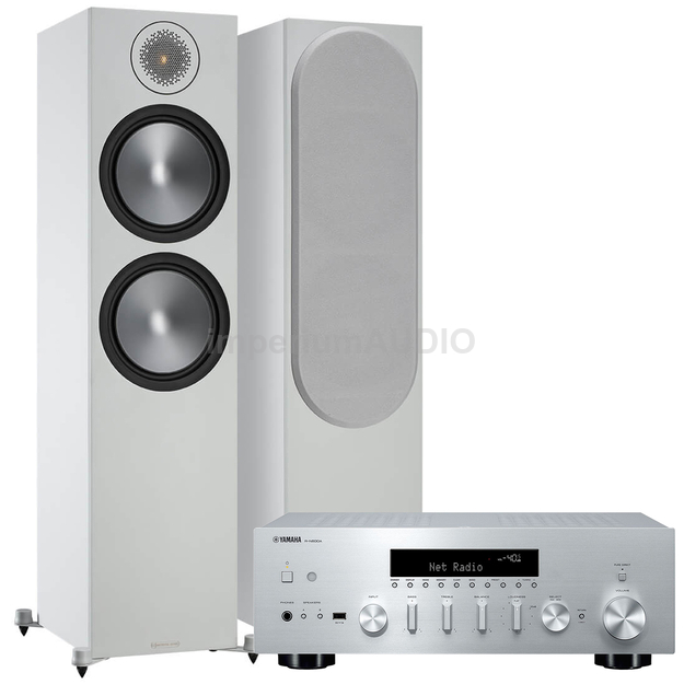 MONITOR AUDIO Bronze 500 + YAMAHA R-N600A Silver MusicCast Top-Art TIDAL Wi-Fi BT