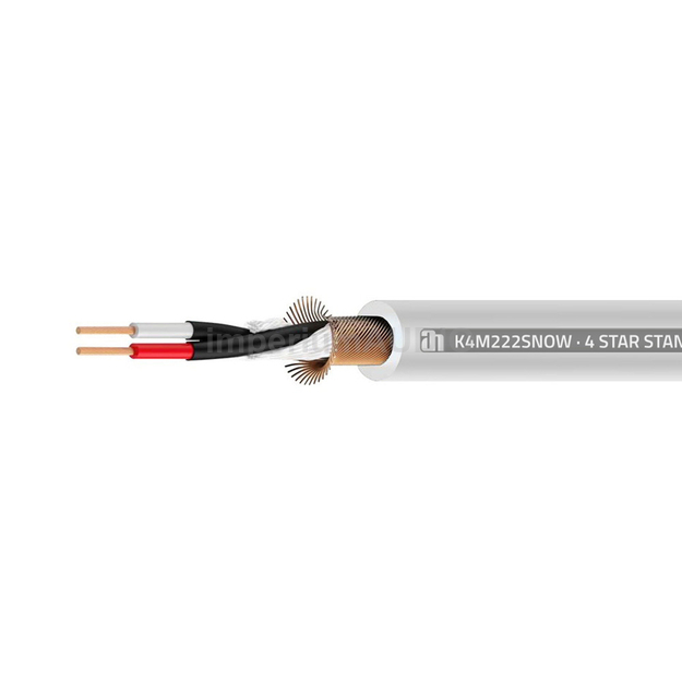 Adam Hall 4 STAR M 222 SNOW Kabel mikrofonowy 2 x 0,22 mm² 