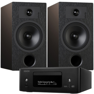 Indiana Line Tesi 3 Kolumny podstawkowe + Denon RCD-N12 DAB Sieciowy Amplituner Stereo