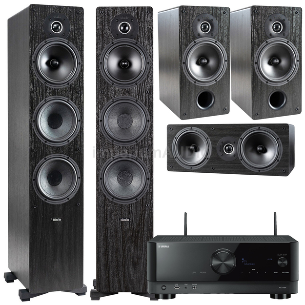 Indiana Line Tesi 661 261 761 Zestaw kolumn 5.0 + YAMAHA RX-V6A Sieciowy amplituner kina domowego 7.2