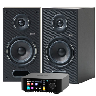 Elipson Horus 6B Kolumny podstawkowe + EverSolo PLAY Wzmacniacz ALL-IN-ONE