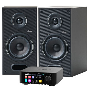 Elipson Horus 6B Kolumny podstawkowe + EverSolo PLAY Wzmacniacz ALL-IN-ONE