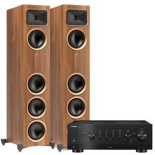 MARTIN LOGAN FOUNDATION F2 Gen2 Folded Motion S Walnut + Yamaha R-N800A MusicCast Tidal Wi-Fi