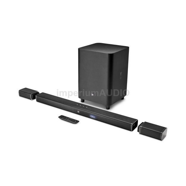 JBL Bar 5.1 5.1-kanałowy soundbar 4K Ultra HD z bezprzewodowymi głośnikami przestrzennymi
