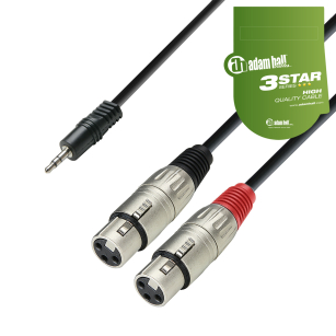 ADAM HALL K3YWFF KABEL AUDIO 2x XLR - JACK 3m