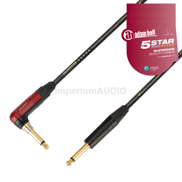 ADAM HALL K5IPR Neutrik silent PLUG KABEL INSTRUMENTALNY JACK-JACK KĄT 3m