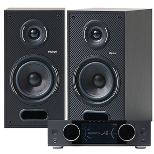 Elipson Horus 6B Kolumny podstawkowe + ONKYO Muse Y-40 Wzmacniacz All-in-One Axign Class D MOSFET HDMI ARC