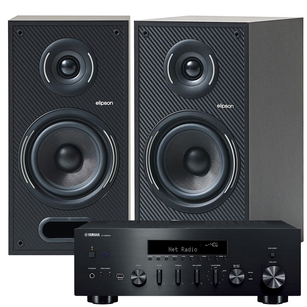 Elipson Horus 6B Kolumny podstawkowe + Yamaha R-N600A Amplituner stereo z MusicCast z DAB+