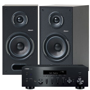 Elipson Horus 6B Kolumny podstawkowe + Yamaha R-N600A Amplituner stereo z MusicCast z DAB+