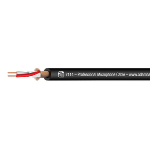 Adam Hall 7114 BLK Kabel mikrofonowy OFC 2x0.31mm