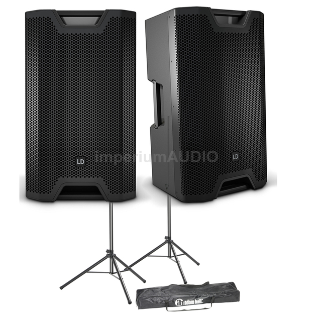LD SYSTEMS ICOA 15A i 15A BT Zestaw kolumn aktywnych + statywy z torbą