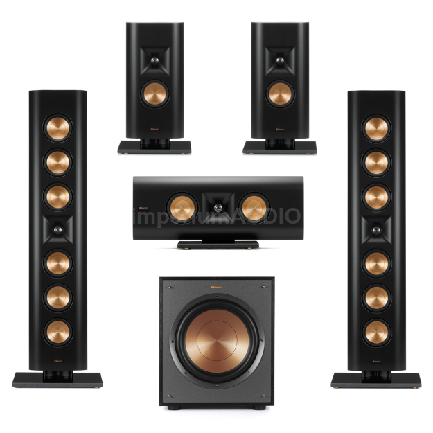 KLIPSCH RP-640D RP-240D RP-140D R-100SW Zestaw kolumn naściennych 5.1 On-Wall