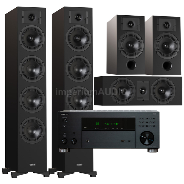Indiana Line DIVA 6 + 3 + 7 + ONKYO TX-RZ30 Zestaw kolumn kina 5.0