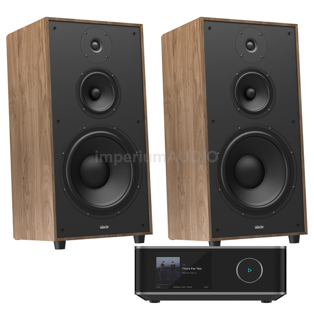 Indiana Line Utah 5 Kolumny podłogowe vintage wood  + WiiM Amp Ultra Wzmacniacz Stereo Streamer 2x 100W