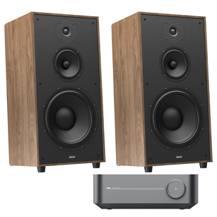 Indiana Line Utah 5 Kolumny podłogowe vintage wood  + WiiM Amp Wzmacniacz Stereo Streamer 2x 100W