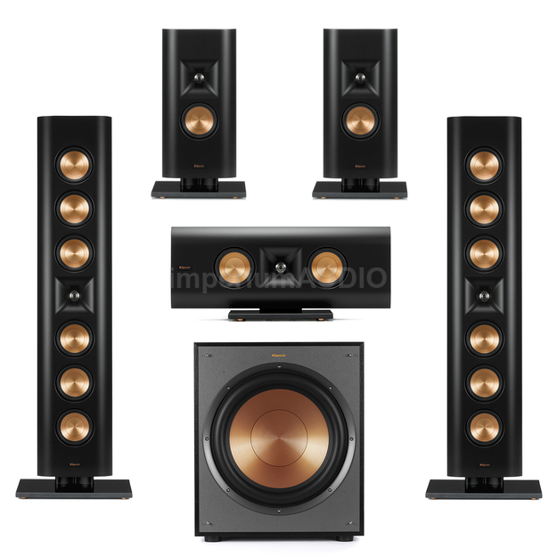 KLIPSCH RP-640D RP-240D RP-140D R-120SW Zestaw kolumn naściennych 5.1 On-Wall