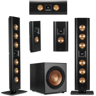 KLIPSCH RP-640D RP-240D RP-140D R-120SW Zestaw kolumn naściennych 5.1 On-Wall