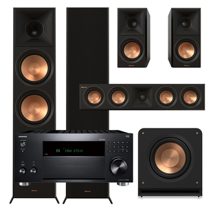 Klipsch Seria II RP-8000F + RP-500M + RP-404C + RP-1200SW + ONKYO TX-RZ50 Sieciowy amplituner 9.2 DAB