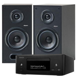 Elipson Horus 6B Kolumny podstawkowe + Denon RCD-N12 DAB Sieciowy Amplituner Stereo