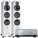 Indiana Line Tesi 661 White + Yamaha R-N800A Amplituner stereo z MusicCast DAB+ - 2