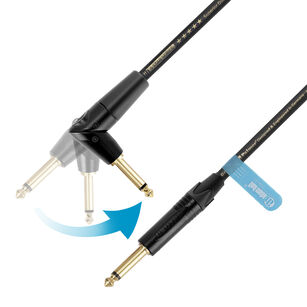Kabel instrumentalny Palmer® Adam Hall FLIPJACK® prosty i kątowy jack 1,5m seria 5 STAR K5IPPR